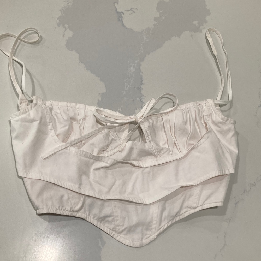 Elegant White corset Women's Top